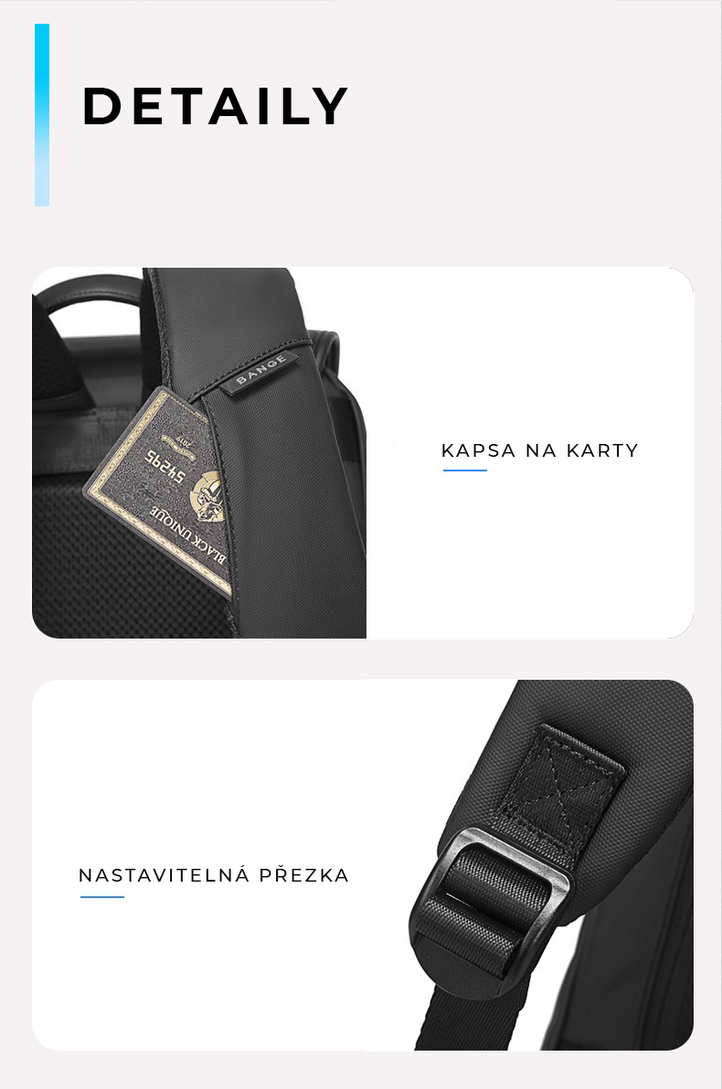 Magni batoh, černý, 27L, kapsa na notebook, voděodolný, bezpečnostní, s USB portem