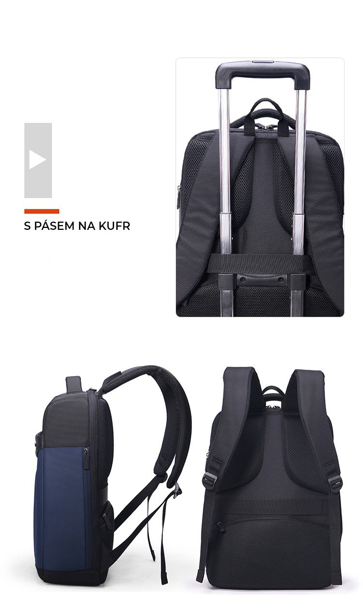 Avus batoh, 35L, černý, bezpečnostní kapsa