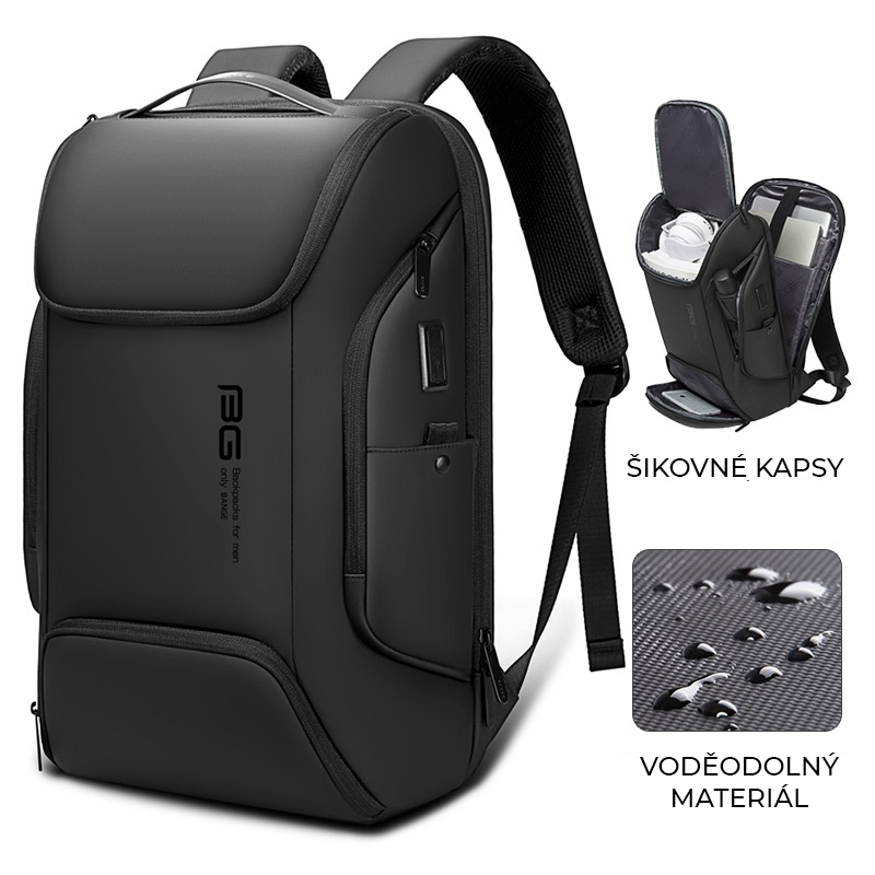 Cumulus batoh, černý, voděodolný, USB, 21L